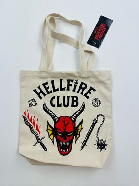 Stranger Things Hellfire Club Cloth Tote Bag NWT